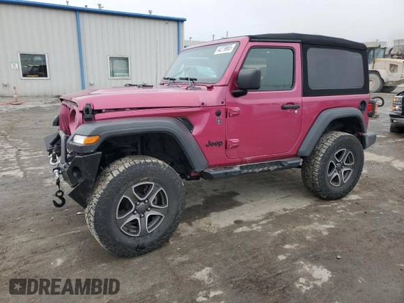 2021 Jeep Wrangler Sport S with VIN 1C4GJXAG3MW858730, listed as a Copart auction lot 44279865 with 25,857 mi miles and Salvage Title. Bid and sale history available at DreamBid. Image 1.