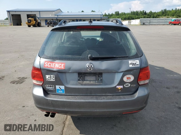 2014 Volkswagen Jetta SportWagen TDI w/Sunroof & Nav with VIN 3VWPL7AJ2EM624468, listed as a Copart auction lot 64818484 with 120,346 mi miles and Salvage Title. Bid and sale history available at carsss.com. Image 6.