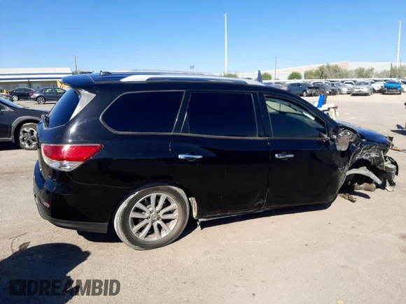 2015 Nissan Pathfinder SV with VIN 5N1AR2MM0FC633507, listed as a Copart auction lot 46092465 with 112,628 mi miles and Salvage Title. Bid and sale history available at carsss.com. Image 3.