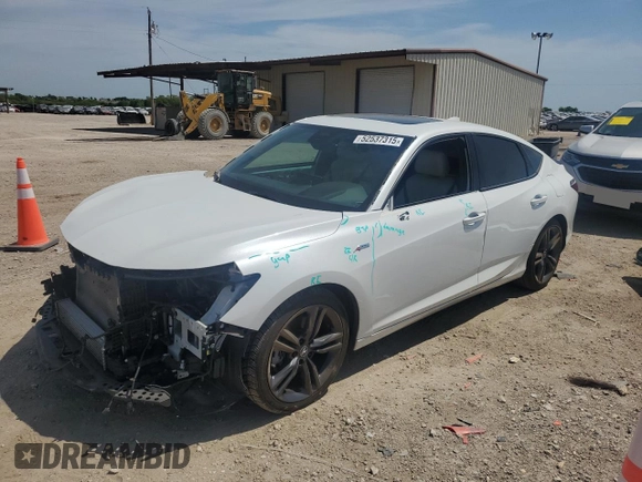 2023 Acura Integra Technology with VIN 19UDE4H6XPA008552, listed as a Copart auction lot 52537315 with 43,412 mi miles and Salvage title. Bid and sale history available at DreamBid. Image 1.