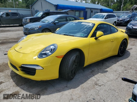 2015 Porsche 911 Carrera with VIN WP0AA2A96FS106430, listed as a Copart auction lot 61243483 with 61,635 mi miles. Bid and sale history available at carsss.com. Image 1.