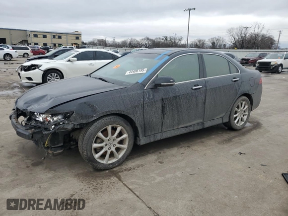 2008 Acura TSX Nav with VIN JH4CL96908C010941, listed as a Copart auction lot 44406195 with 174,375 mi miles and Salvage Title. Bid and sale history available at carsss.com. Image 1.
