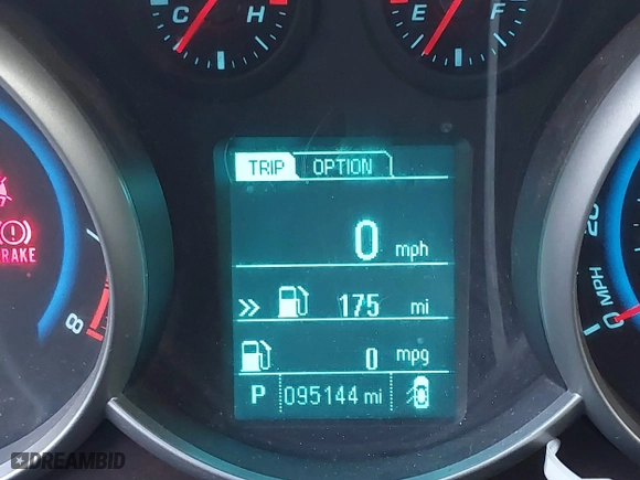 2015 Chevrolet Cruze LT with VIN 1G1PE5SB3F7182670, listed as a IAAI auction lot 41461422 with 95,144 mi miles. Bid and sale history available at carsss.com. Image 15.