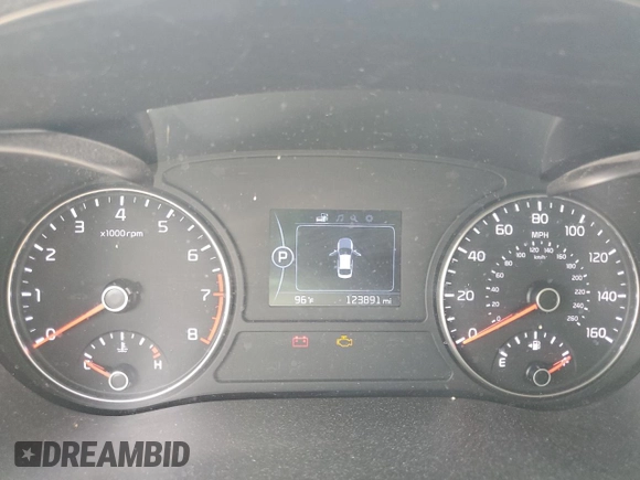 2018 Kia Optima S with VIN 5XXGT4L35JG265287, listed as a Copart auction lot 61407805 with 123,891 mi miles and Salvage title. Bid and sale history available at DreamBid. Image 9.