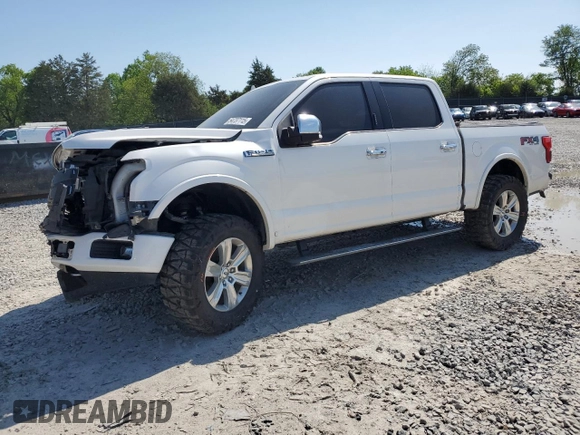 2018 Ford F-150 XL with VIN 1FTEW1E56JFA55341, listed as a Copart auction lot 54737115 with 114,581 mi miles and Salvage title. Bid and sale history available at DreamBid. Image 1.