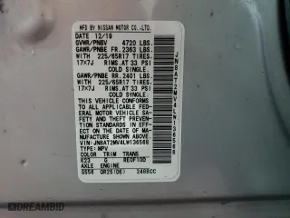 2020 Nissan Rogue SV with VIN JN8AT2MV4LW136568, listed as a Copart auction lot 50413375 with 90,062 mi miles and Salvage Title. Bid and sale history available at carsss.com. Image 14.