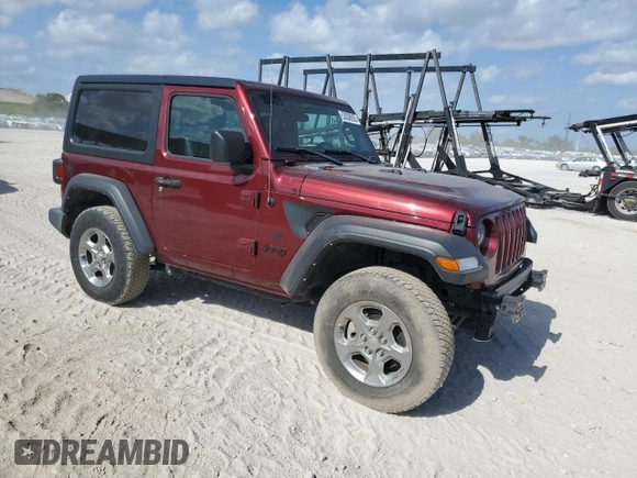 2021 Jeep Wrangler Sport with VIN 1C4GJXAN1MW683604, listed as a Copart auction lot 53838925 with 18,771 mi miles and Salvage title. Bid and sale history available at DreamBid. Image 4.