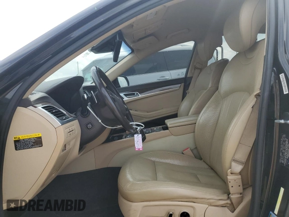 2017 Genesis G80 3.8L with VIN KMHGN4JE1HU177920, listed as a Copart auction lot 49685815 with 107,275 mi miles and Salvage Title. Bid and sale history available at DreamBid. Image 7.