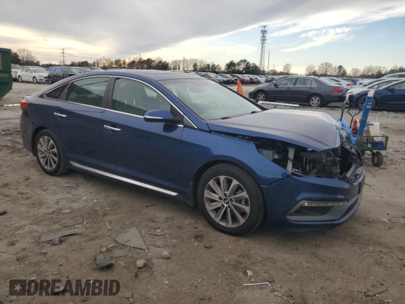 2017 Hyundai Sonata Sport with VIN 5NPE34AFXHH554068, listed as a Copart auction lot 87419144 with 157,351 mi miles and Salvage Title. Bid and sale history available at carsss.com. Image 4.