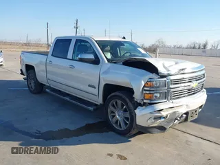 2014 Chevrolet Silverado 1500 High Country with VIN 3GCUKTEC8EG374777, listed as a IAAI auction lot 41389414 with 213,679 mi miles. Bid and sale history available at carsss.com. Image 1.