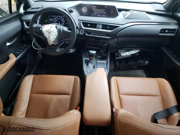2020 Lexus UX with VIN JTHP9JBH9L2032384, listed as a Copart auction lot 50824393 with 43,709 mi miles. Bid and sale history available at carsss.com. Image 8.