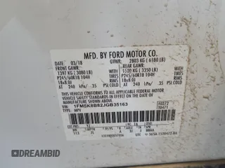 2018 Ford Explorer with VIN 1FM5K8B82JGB35163, listed as a IAAI auction lot 42663602 with 181,056 mi miles and . Bid and sale history available at DreamBid. Image 23.
