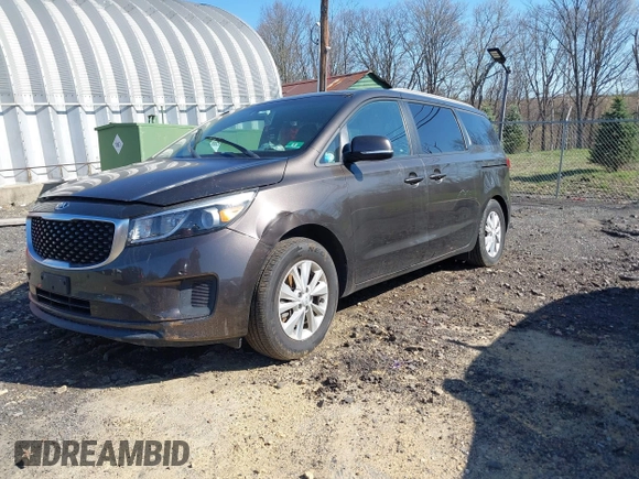 2018 Kia Sedona LX with VIN KNDMB5C12J6372631, listed as a IAAI auction lot 41994306 with 75,918 mi miles. Bid and sale history available at carsss.com. Image 2.