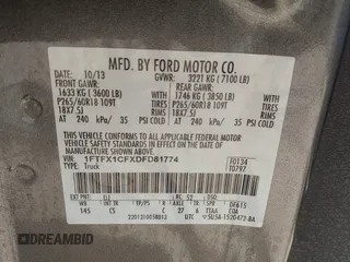2013 Ford F-150 XL with VIN 1FTFX1CFXDFD81774, listed as a IAAI auction lot 41788362 with 146,352 mi miles. Bid and sale history available at carsss.com. Image 9.