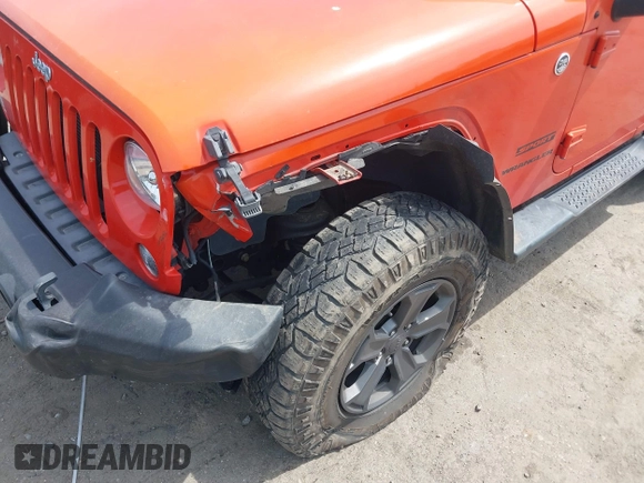 2015 Jeep Wrangler Sport with VIN 1C4AJWAG7FL667462, listed as a IAAI auction lot 42134109 with 85,651 mi miles and . Bid and sale history available at carsss.com. Image 6.