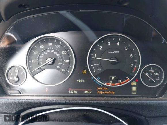 2015 BMW 3 Series 320i with VIN WBA3B1G52FNT63889, listed as a IAAI auction lot 41717925 with 73,736 mi miles. Bid and sale history available at carsss.com. Image 7.