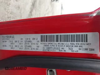 2018 Ram 1500 Sport z VIN 1C6RR7MT1JS161612, wystawiony jako IAAI lot #40943059 z przebiegiem Nie podano mil oraz . Historia ofert i sprzedaży dostępna na DreamBid. Obrazek 9.