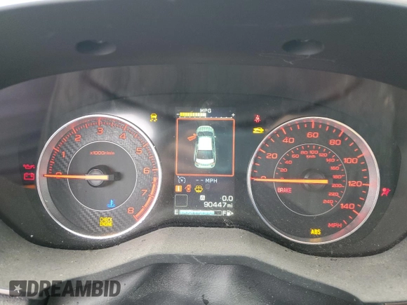 2017 Subaru Impreza Special Sports with VIN 4S3GTAK67H1727221, listed as a Copart auction lot 52441615 with 90,447 mi miles and Salvage title. Bid and sale history available at DreamBid. Image 9.