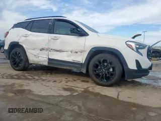 2020 GMC Terrain SLE with VIN 3GKALMEV6LL332463, listed as a Copart auction lot 58724805 with 98,723 mi miles and Salvage title. Bid and sale history available at DreamBid. Image 4.