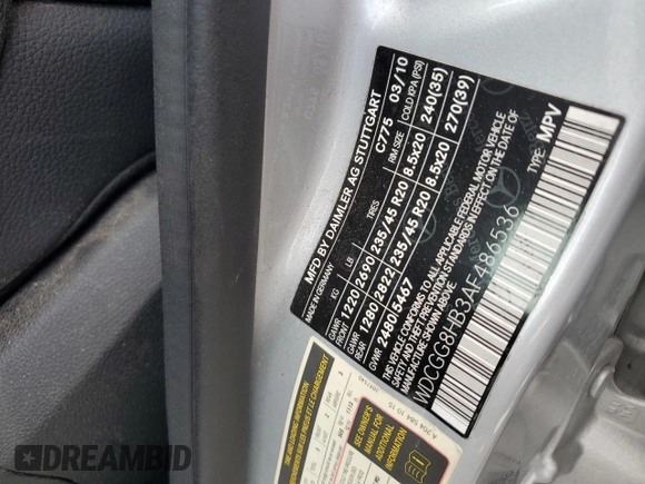 2010 Mercedes-Benz GLK 350 with VIN WDCGG8HB3AF486536, listed as a Copart auction lot 73922024 with Not Provided miles and Salvage Title. Bid and sale history available at DreamBid. Image 14.