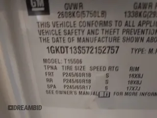 2007 GMC Envoy SLE z VIN 1GKDT13S572152757, wystawiony jako IAAI lot #42095239 z przebiegiem 50 510 mil mil oraz . Historia ofert i sprzedaży dostępna na DreamBid. Obrazek 9.