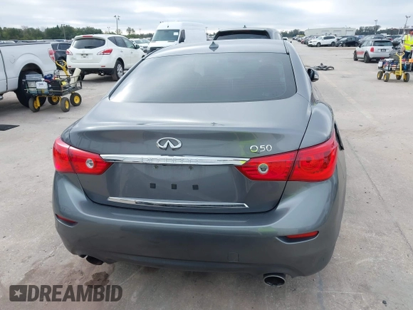 2015 Infiniti Q50 with VIN JN1BV7AP7FM357534, listed as a IAAI auction lot 41440900 with 101,982 mi miles. Bid and sale history available at carsss.com. Image 16.
