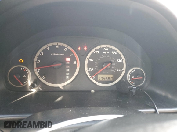 2002 Honda CR-V LX with VIN JHLRD68572C015341, listed as a Copart auction lot 81297734 with 174,567 mi miles and Salvage Title. Bid and sale history available at DreamBid. Image 9.