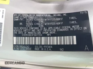 2015 Toyota Sienna XLE с VIN 5TDYK3DC4FS677254, выставлен на аукционе IAAI как лот 41708885 с пробегом 122 637 миль миль и . История ставок и продаж доступна на DreamBid. Изображение 9.