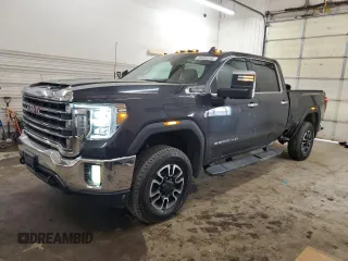 2020 GMC Sierra 2500HD SLT z VIN 1GT49NE79LF126210, wystawiony jako Copart lot #49480205 z przebiegiem 144 308 mil mil oraz Szkoda całkowita • Salvage title. Historia ofert i sprzedaży dostępna na DreamBid. Obrazek 1.