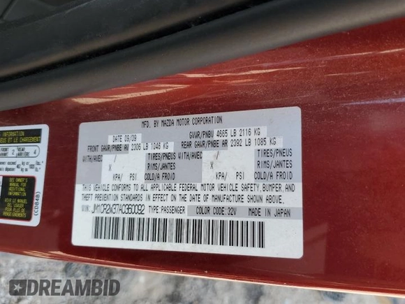 2010 Mazda 5 Sport z VIN JM1CR2W37A0360092, wystawiony jako Copart lot #60802565 z przebiegiem 149 549 mil mil oraz Szkoda całkowita • Salvage title. Historia ofert i sprzedaży dostępna na DreamBid. Obrazek 13.