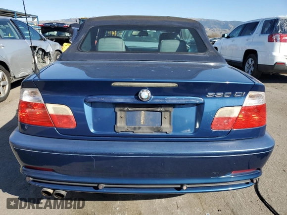 2003 BMW 3 Series 330Ci with VIN WBABS534X3JU98220, listed as a Copart auction lot 42855875 with 169,990 mi miles and Salvage Title. Bid and sale history available at carsss.com. Image 6.