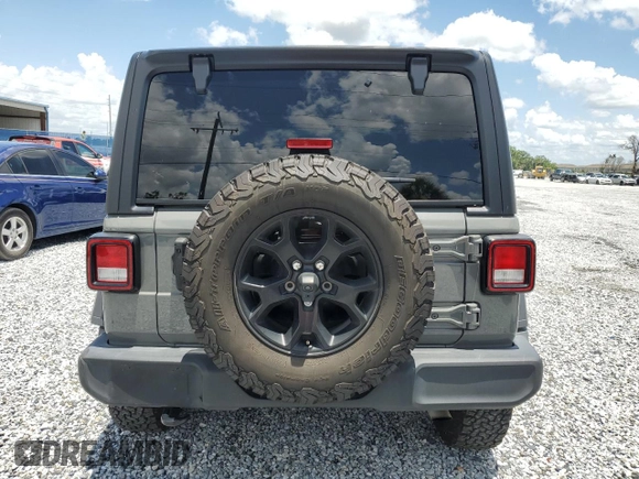 2022 Jeep Wrangler Willys Sport with VIN 1C4GJXANXNW210785, listed as a Copart auction lot 59355275 with 25,887 mi miles and Salvage title. Bid and sale history available at DreamBid. Image 6.