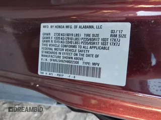 2017 Honda Odyssey EX-L with VIN 5FNRL5H62HB022308, listed as a IAAI auction lot 41213635 with 97,161 mi miles and . Bid and sale history available at DreamBid. Image 9.