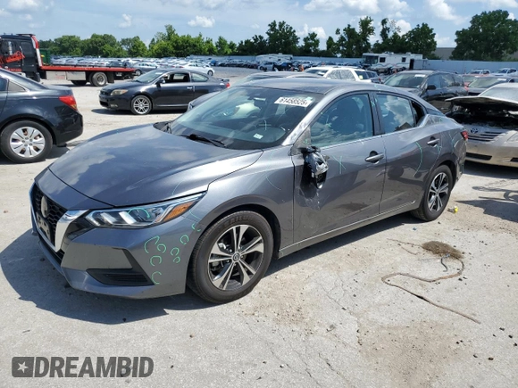 2021 Nissan Sentra SV with VIN 3N1AB8CV1MY284807, listed as a Copart auction lot 61458525 with 71,297 mi miles and Salvage title. Bid and sale history available at DreamBid. Image 1.