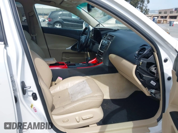 2007 Lexus IS 250 with VIN JTHBK262475043484, listed as a IAAI auction lot 42035005 with Not Provided miles and . Bid and sale history available at carsss.com. Image 5.