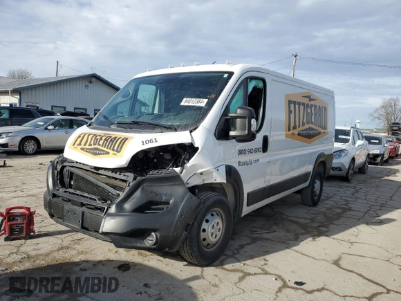 2023 Ram ProMaster Cargo with VIN 3C6LRVAG8PE503411, listed as a Copart auction lot 84012384 with Not Provided miles and Salvage Title. Bid and sale history available at DreamBid. Image 1.