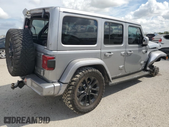 2021 Jeep Wrangler Unlimited Sahara High Altitude с VIN 1C4HJXEG2MW620527, выставлен на аукционе Copart как лот 72848894 с пробегом 65 598 миль миль и Списание • Salvage title. История ставок и продаж доступна на DreamBid. Изображение 3.