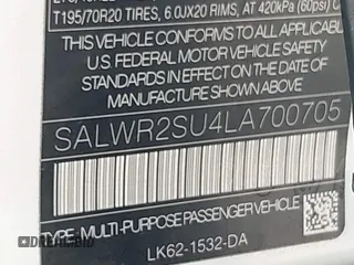 2020 Land Rover Range Rover Sport HSE with VIN SALWR2SU4LA700705, listed as a IAAI auction lot 42505450 with 45,547 mi miles and . Bid and sale history available at DreamBid. Image 9.
