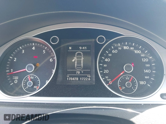 2013 Volkswagen CC Sport z VIN WVWAP7AN7DE545141, wystawiony jako IAAI lot #42325238 z przebiegiem 170 478 mil mil oraz . Historia ofert i sprzedaży dostępna na DreamBid. Obrazek 7.
