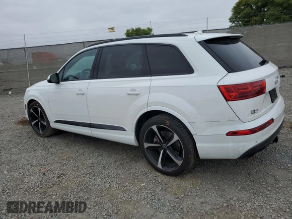 2019 Audi Q7 Premium Plus with VIN WA1LAAF70KD047717, listed as a Copart auction lot 59835635 with Not provided miles and Salvage title. Bid and sale history available at DreamBid. Image 2.