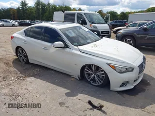 2017 Infiniti Q50 3.0t Premium with VIN JN1EV7AR4HM831716, listed as a IAAI auction lot 40413889 with 56,402 mi miles. Bid and sale history available at carsss.com. Image 1.