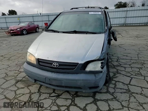 2002 Toyota Sienna CE with VIN 4T3ZF19C22U477486, listed as a Copart auction lot 51169555 with 187,964 mi miles and Salvage Title. Bid and sale history available at carsss.com. Image 11.
