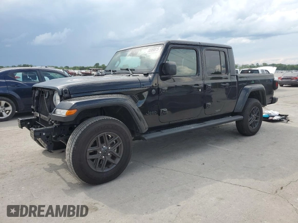 2024 Jeep Gladiator Sport S with VIN 1C6HJTAG7RL120930, listed as a Copart auction lot 55958815 with 7,828 mi miles and Salvage title. Bid and sale history available at DreamBid. Image 1.
