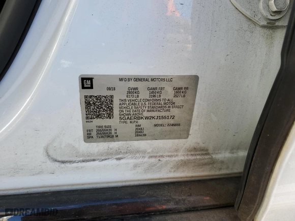 2019 Buick Enclave Essence with VIN 5GAERBKW2KJ155172, listed as a Copart auction lot 45512895 with NaN miles and Salvage Title. Bid and sale history available at carsss.com. Image 15.