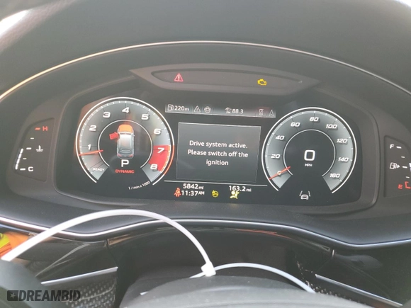 2024 Audi SQ7 Premium Plus with VIN WA1AWBF7XRD003197, listed as a Copart auction lot 86515734 with 5,842 mi miles and Salvage Title. Bid and sale history available at carsss.com. Image 9.