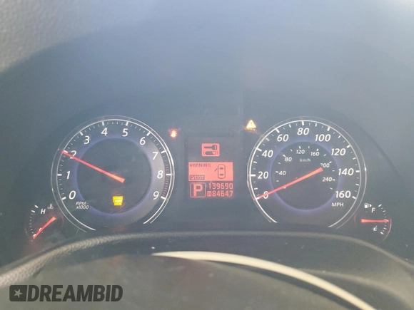 2007 Infiniti G35 Journey with VIN JNKBV61E67M721657, listed as a Copart auction lot 55496735 with 139,690 mi miles and Salvage Title. Bid and sale history available at DreamBid. Image 9.