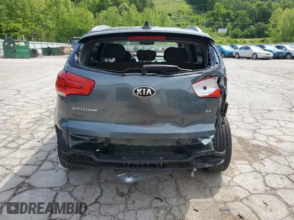 2015 Kia Sportage EX with VIN KNDPCCAC7F7711730, listed as a Copart auction lot 57144895 with 88,661 mi miles and Salvage title. Bid and sale history available at DreamBid. Image 6.