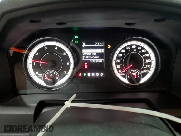 2014 Ram 1500 Express with VIN 3C6RR7KT4EG324804, listed as a Copart auction lot 58233005 with 103,306 mi miles and Salvage title. Bid and sale history available at DreamBid. Image 9.