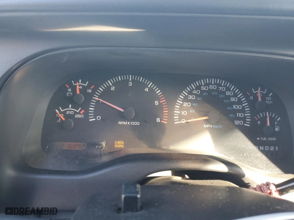 1998 Dodge Durango with VIN 1B4HS28Y6WF229806, listed as a Copart auction lot 44929645 with 216,892 mi miles and Salvage Title. Bid and sale history available at carsss.com. Image 9.