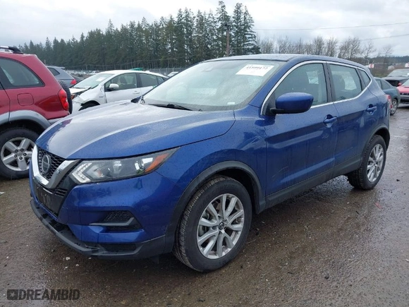 2022 Nissan Rogue Sport S with VIN JN1BJ1AWXNW481333, listed as a IAAI auction lot 41599172 with 61,778 mi miles. Bid and sale history available at carsss.com. Image 2.